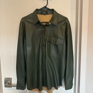 Lulu's Dark Green Leather Shirt